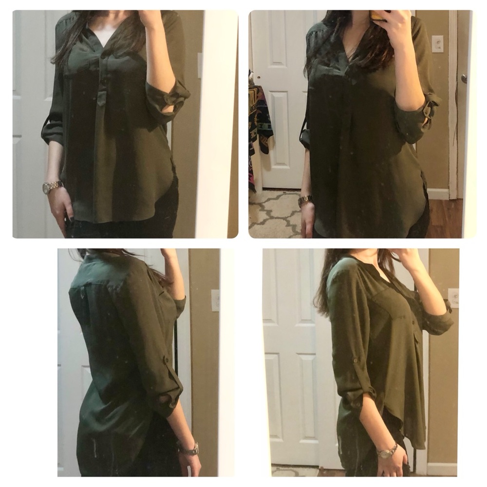 Iz Byer Deep Green Blouse